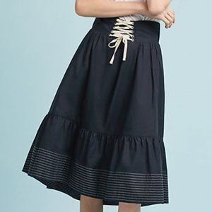 High Low Lace Up Skirt